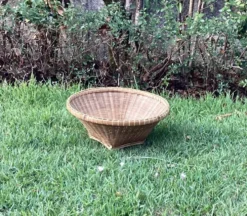 Grande panière rotin plat