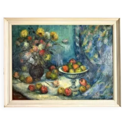 Grande peinture de nature morte des années 1960, 1962.