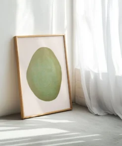Grande peinture 50x70cm illustration galet signée Eawy