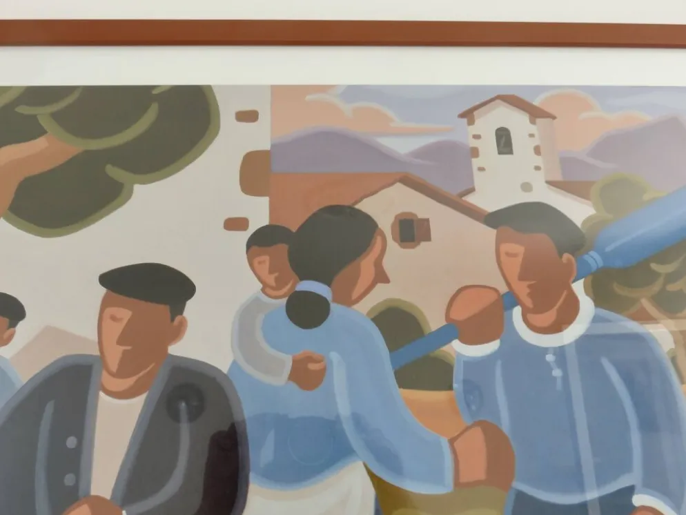Grande reproduction de Pier " Scène Basque " Pays Basque