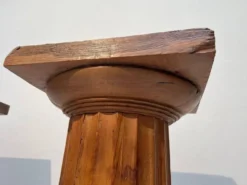 Grandes colonnes néoclassiques françaises en bois de pin, 1910, ensemble de 2