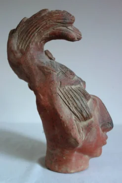 Grande sculpture tête maya roi Pakal, Mexique