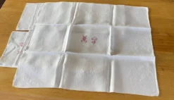 12 grandes serviettes monogramme MP