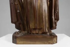 Grande statue de Sainte Marie en bronze peint en plâtre, Belgique, années 1930.
