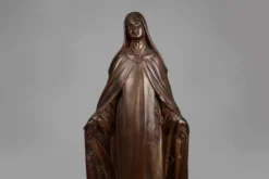 Grande statue de Sainte Marie en bronze peint en plâtre, Belgique, années 1930.