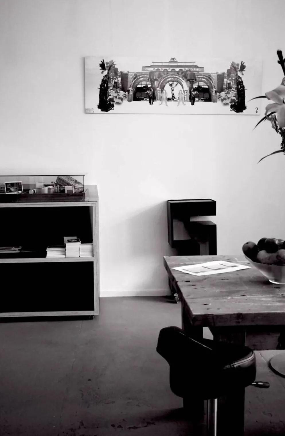grandes œuvres d'art en noir et blanc / collage photo (160x50) téléphones