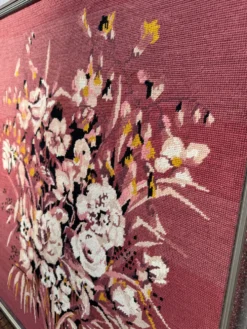 Grande tapisserie florale vintage
