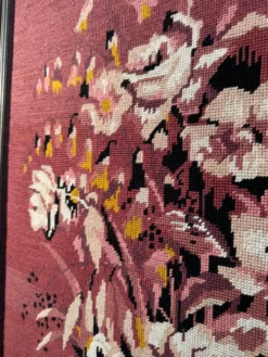 Grande tapisserie florale vintage