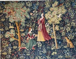 Grande tapisserie Robert Four Aubusson – Verger médiéval – 140 x 190 c