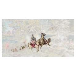 Grande tapisserie, scène de chasse à courre, XXe