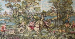 Grande tapisserie, scène de chasse à courre, XXe