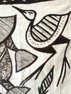 Grande tapisserie vintage de Korhogo — Sénoufo, Côte d'Ivoire