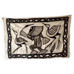 Grande tapisserie vintage de Korhogo — Sénoufo, Côte d'Ivoire