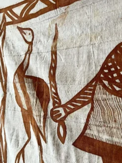 Grande tenture tapisserie vintage de Korhogo— Sénoufo, Côte d'Ivoire