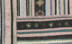 Grand kilim ancien d’Anatolie rose et gris, 357 x 187 cm