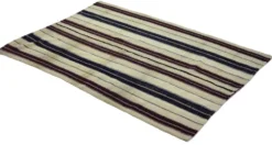 Grand Kilim Turc Konya 140x206 cm Vintage Rayé Tissé Main