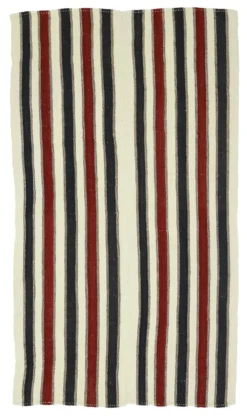 Grand Kilim Turc Konya 108x182 cm Vintage Rayé Tissé Main