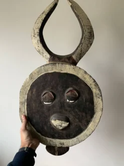 Grand Masque Africain Ancien Vintage Tribal