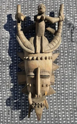 Grand masque senoufo kpélié côté d’ivoire XXeme