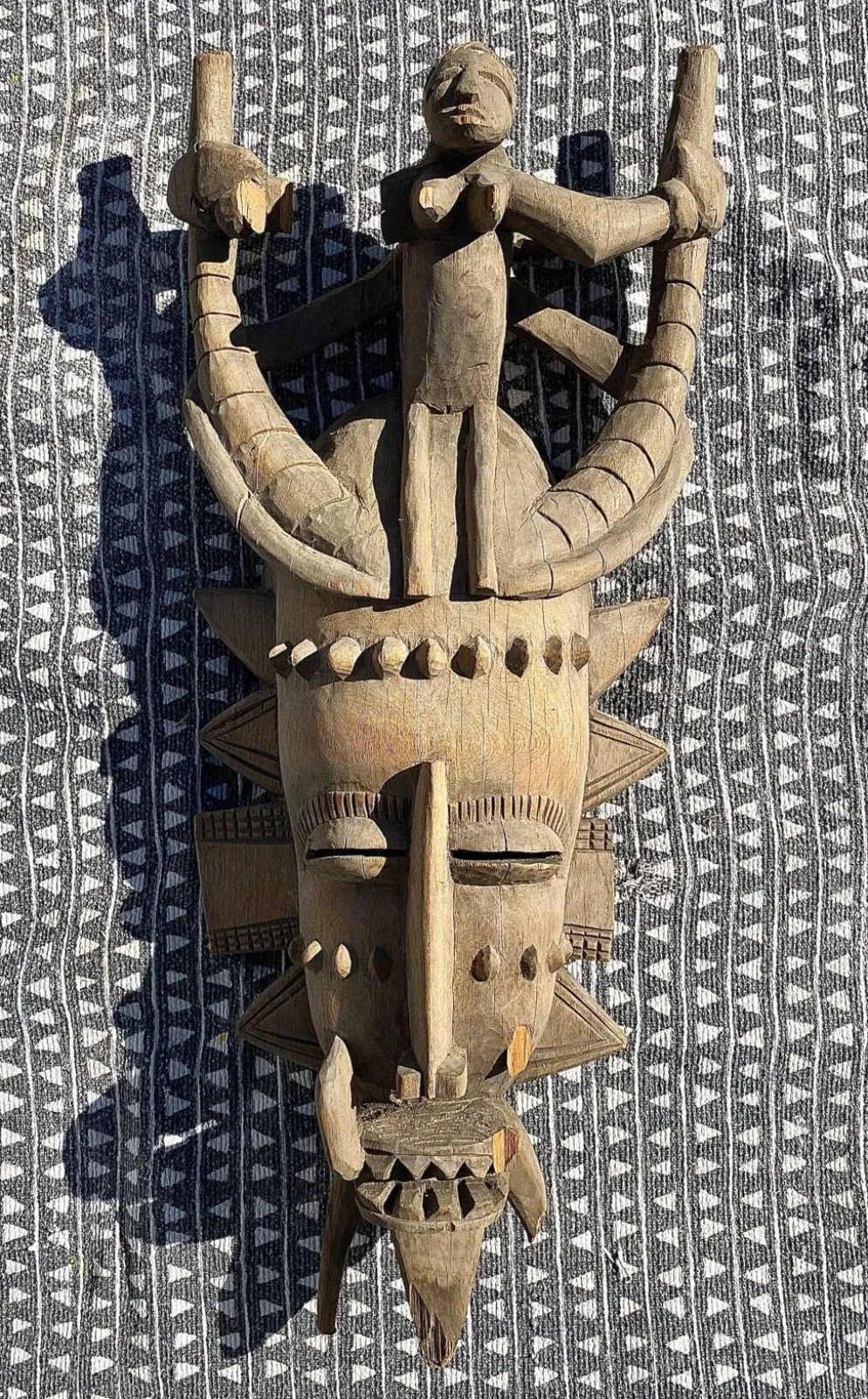 Grand masque senoufo kpélié côté d’ivoire XXeme