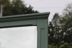 Grand miroir ancien biseauté rénové vert sauge – 99,5 × 71 cm