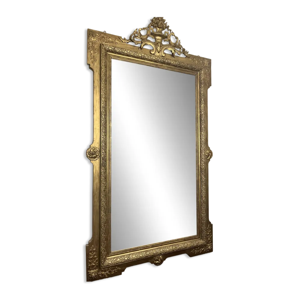 Grand miroir ancien doré