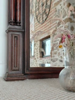 Grand miroir ancien XIX en en bois sculpté-esprit haussmannien