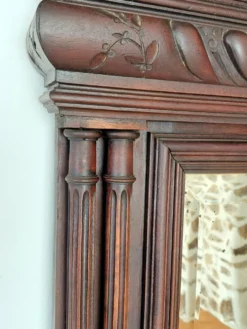 Grand miroir ancien XIX en en bois sculpté-esprit haussmannien
