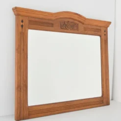 Grand miroir biseauté ancien vintage 1930