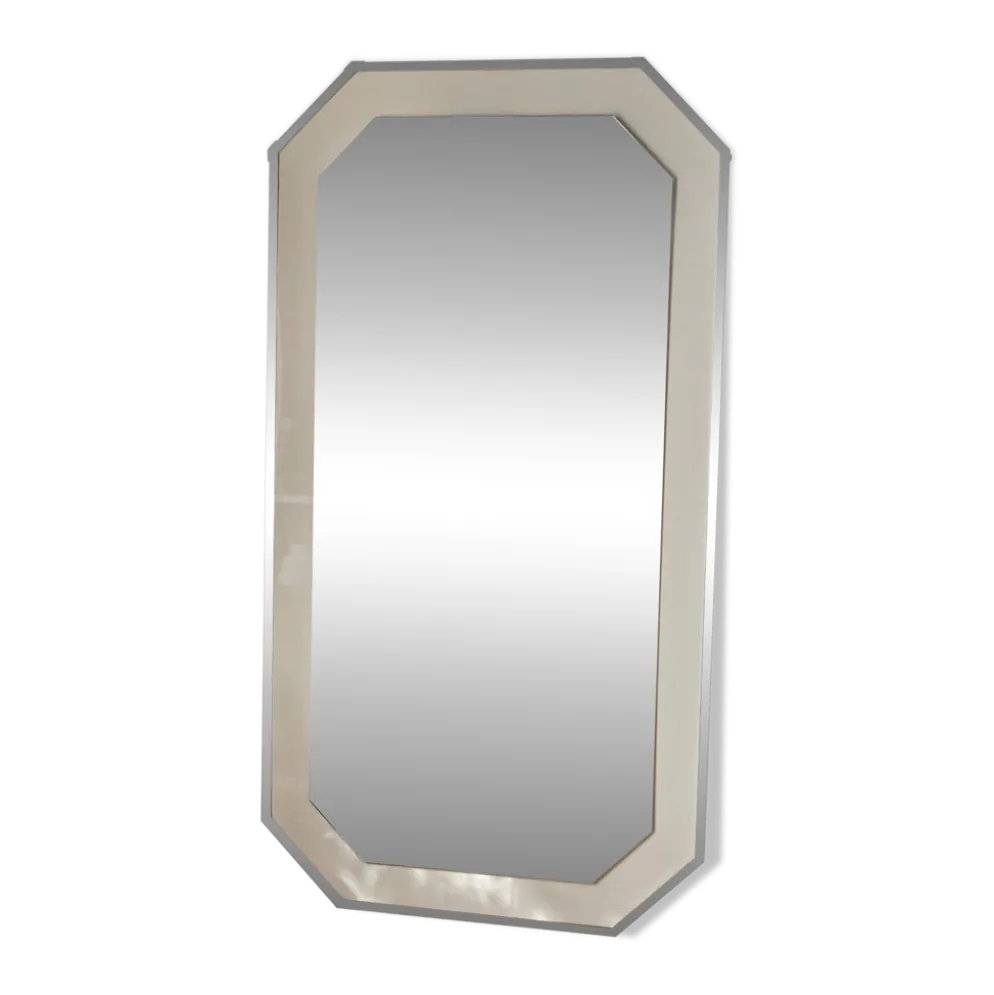 Grand miroir biseauté octogonal