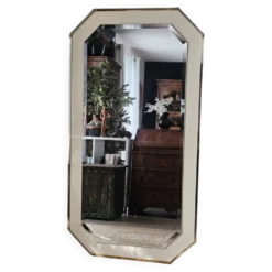 Grand miroir biseauté octogonal