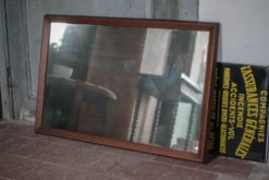 Grand miroir bois vintage, miroir mural, glace murale, scandinave style