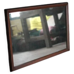 Grand miroir bois vintage, miroir mural, glace murale, scandinave style