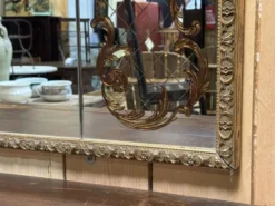 Grand miroir de bistrot des années 1970