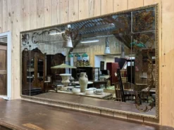 Grand miroir de bistrot des années 1970