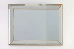Grand miroir Deknudt de style Hollywood Regency dans un cadre doré, Belgique, 20e siècle