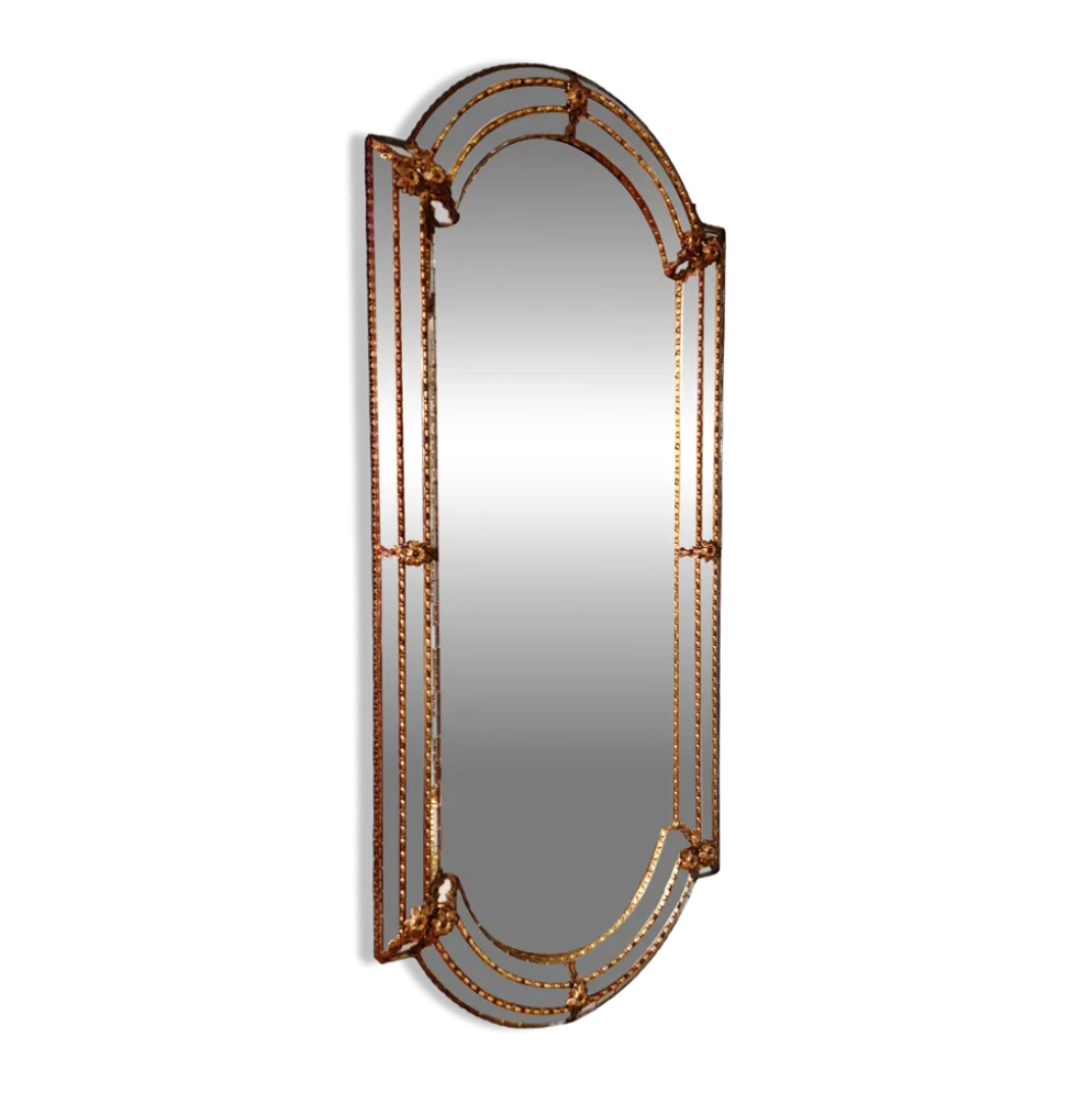 Grand miroir de style Hollywood Regency, Espagne, 1970-80