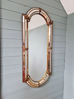 Grand miroir de style Hollywood Regency, Espagne, 1970-80