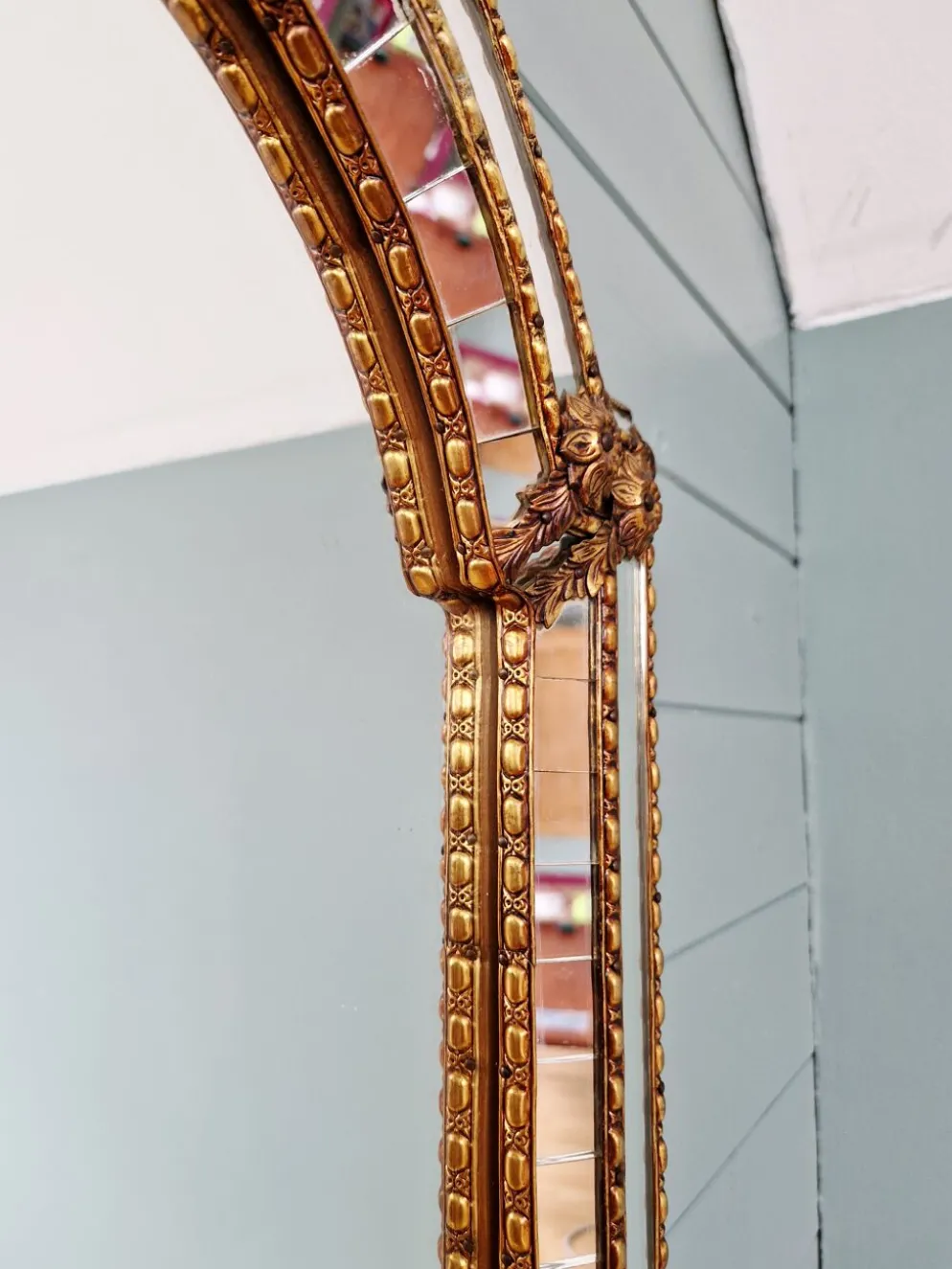 Grand miroir de style Hollywood Regency, Espagne, 1970-80