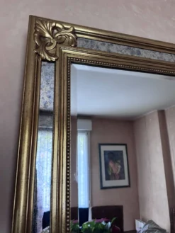Grand miroir d’exception à parcloses Deknudt – Style Hollywood Regency (198