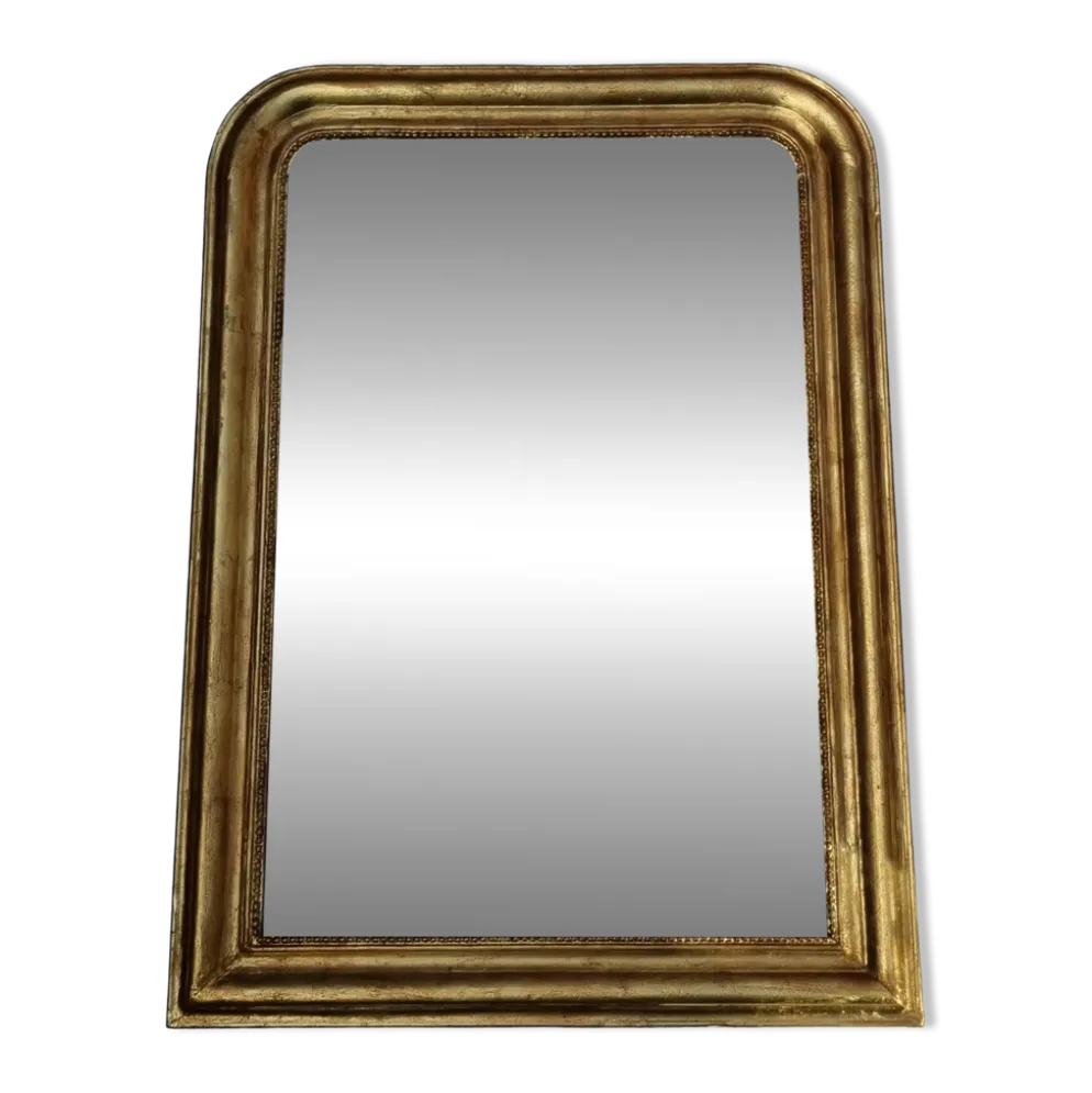 Grand miroir d'époque Louis-Philippe, glace d'origine, XIXe, 108 x 76 cm