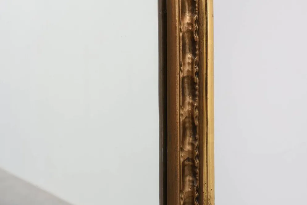 Grand miroir en bois doré de style rococo, Belgique, 20e siècle