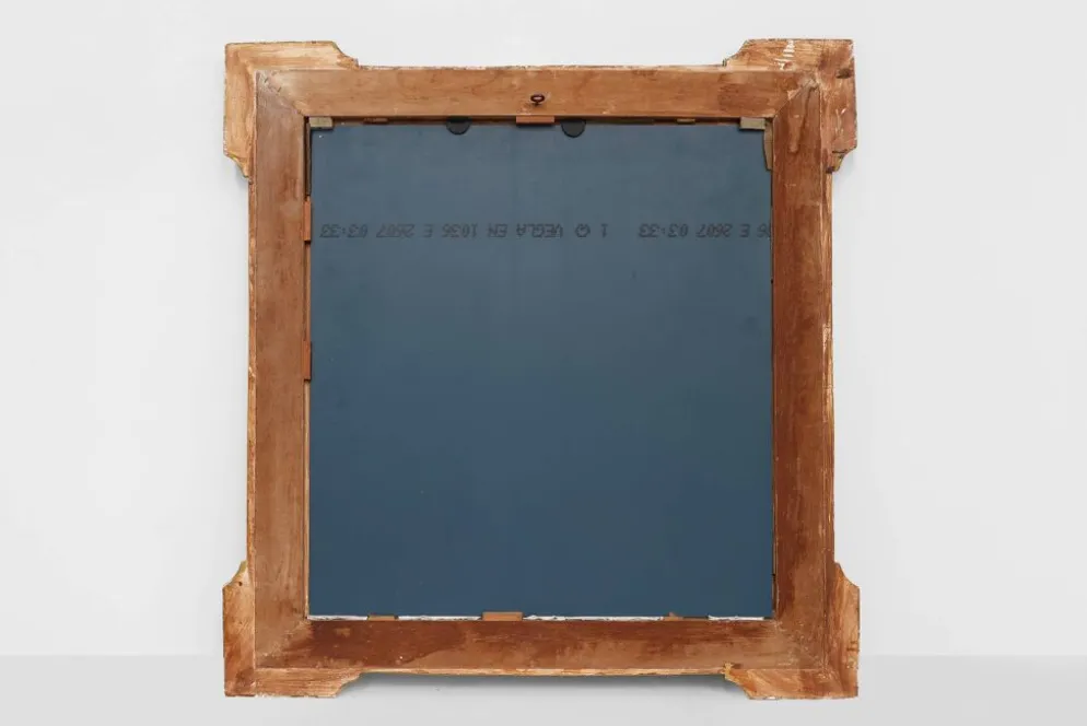 Grand miroir en bois doré de style baroque, 20e siècle