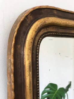 Grand miroir en bois doré de style Louis Philippe, France – fin du 19e siècle
