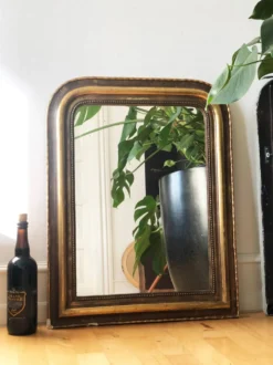 Grand miroir en bois doré de style Louis Philippe, France – fin du 19e siècle