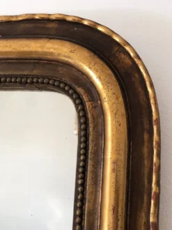 Grand miroir en bois doré de style Louis Philippe, France – fin du 19e siècle