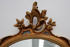 Grand miroir en bois doré de style Louis XV baroque du 20e siècle, Belgique, années 1950.