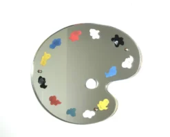 Grand miroir en forme de palette de peinture, années 50