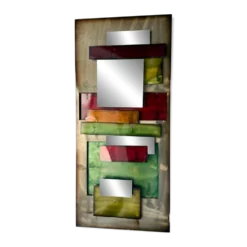 Grand miroir en métal 