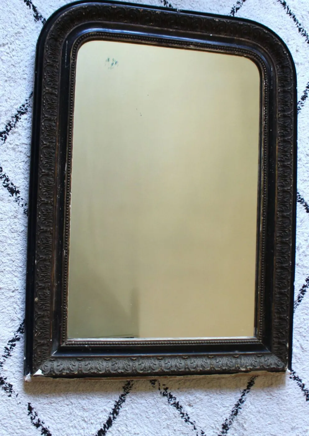 Grand Miroir Louis Philippe Noir Mordoré